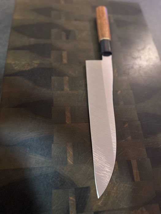 Cutit artizanal de bucatarie - otel inoxidabil 61 HRC , taiș japonez