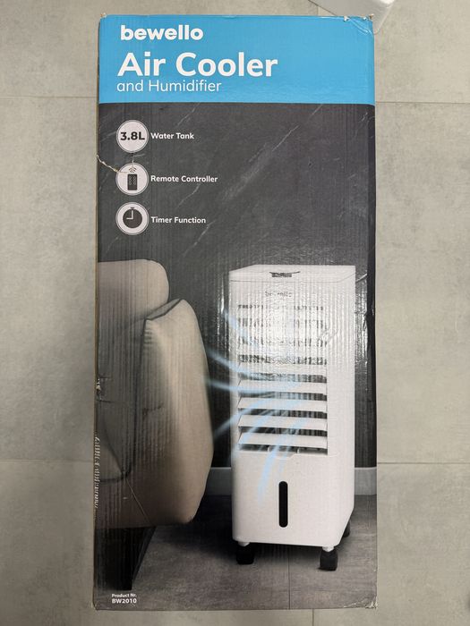 Răcitor de aer Bewello BW2010 NOU – Ventilator cu umidificare, telecomandă, 3.8L