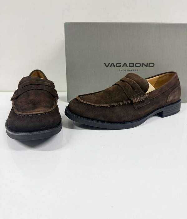 VAGABOND Alex Suede Brown Penny Loafers (Нови) – Размер 42 (26.5 см стелка)