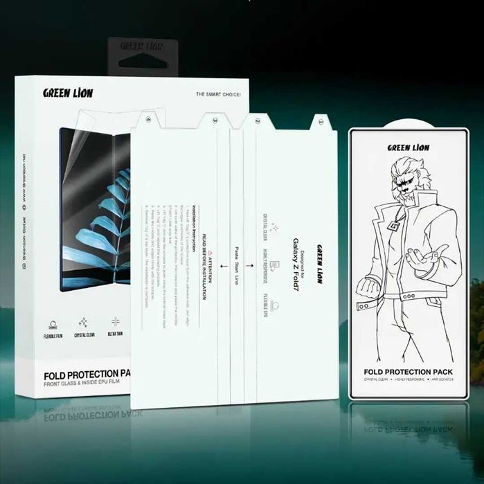 Samsung Z Fold 7 Защитное стекло от Green Lion. Есть доставка