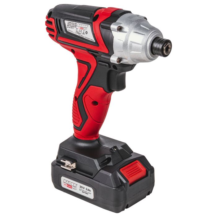 Masina de insurubat cu impact 1/4 hex 140nm 20v 2ah cu acumulator raid