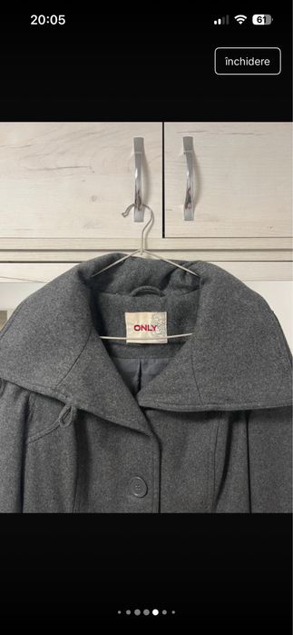 Palton din lana naturala only