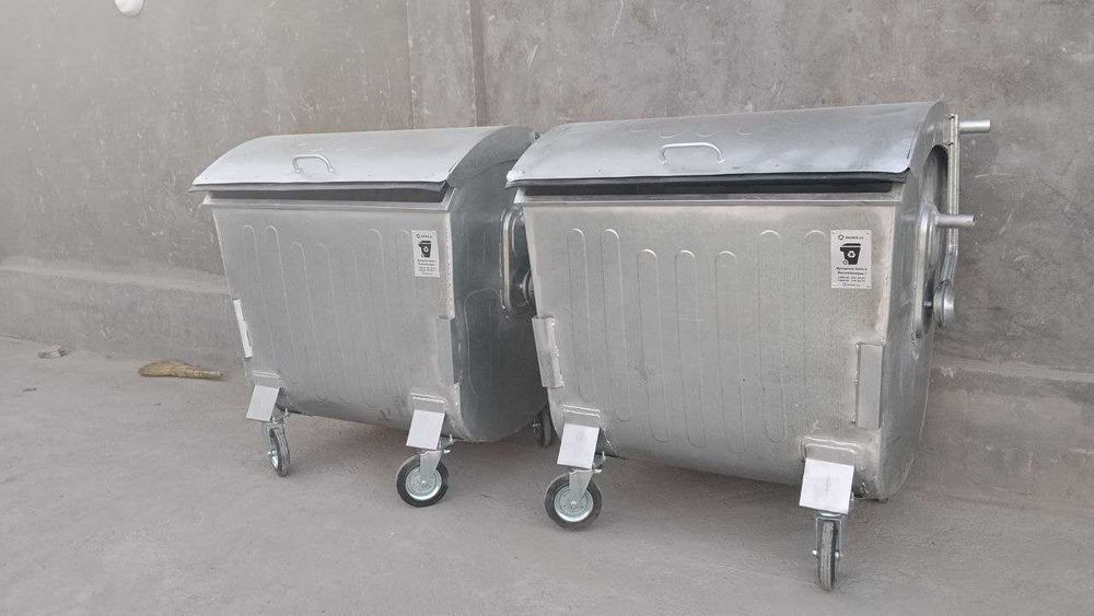 Оцинкованный бак для мусора 1100 л