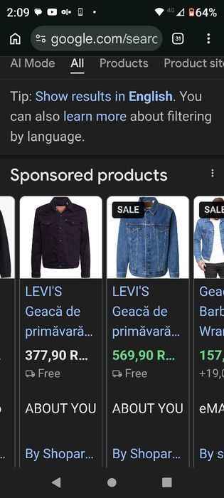 Geaca blugi Levi's XL-2XL ca noua