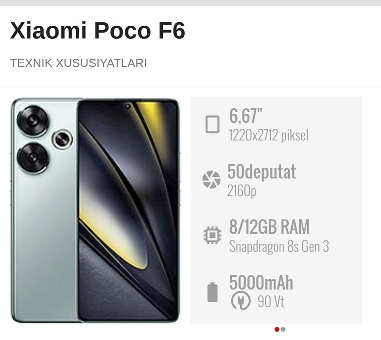 Poco f6  xolati ideal