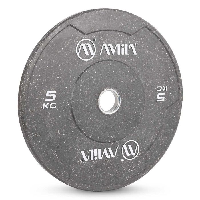 Сет Олимпийски Дискове Amila Color Slim 150 кг, Bumper Plate, Тежести