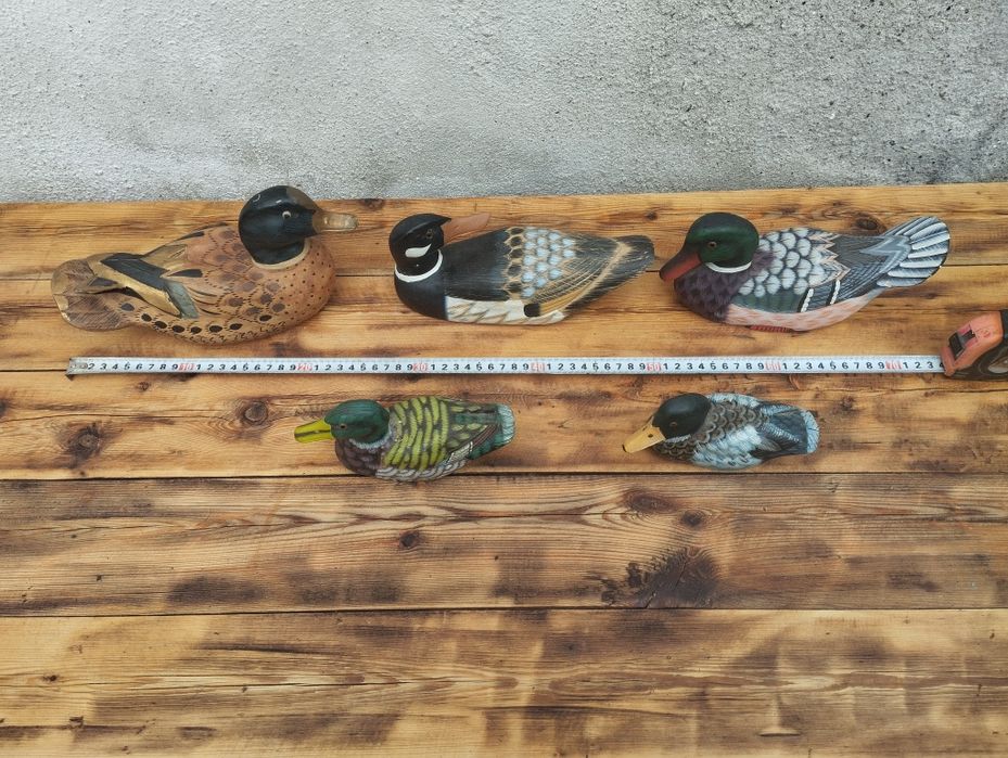 Ръчно изработено и боядисано дървено пате