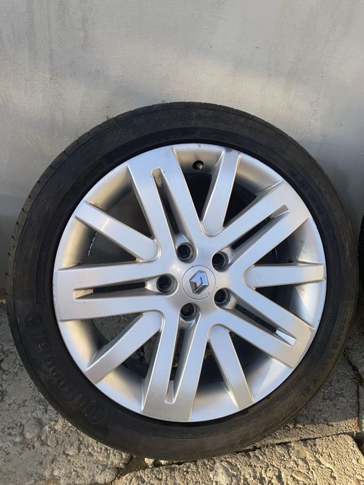 Set 4 Jante Aliaj Origine Renault R17 (5x114.3) - Megane 3 + Anvelope Vara Continental 225/45 R17