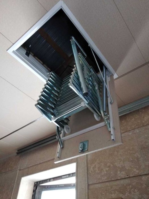 Чердачно мансардная складная лестница