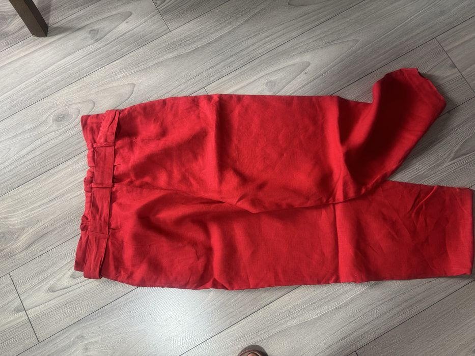 Ленен панталон mango