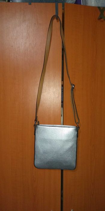 Poseta/ Geanta Principles Debenhams UK, argintiu-bej, bareta lunga