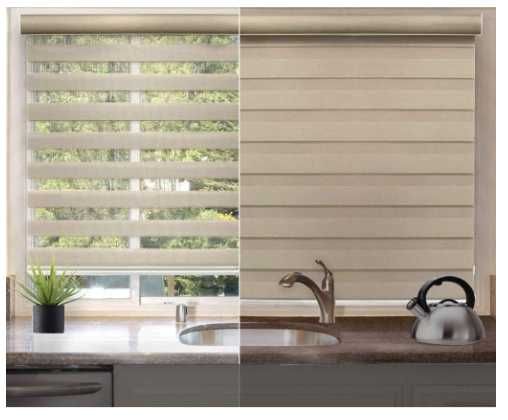 Руло Вътрешни Щори "Ден и нощ" - бели / черни / бежови / сив