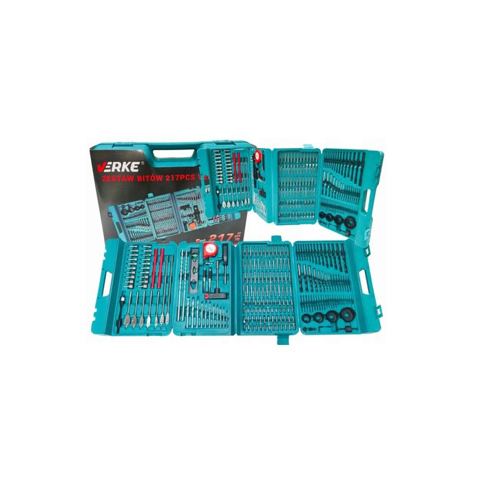 Trusa set 170 burghie metal, beton, lemn Verke