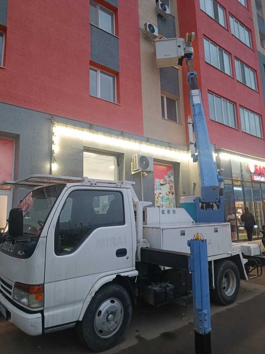 Автовышки. Услуги автовышки. АГП телескоп. Аренда АГП