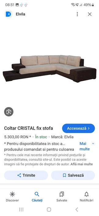 Coltar living Cristal