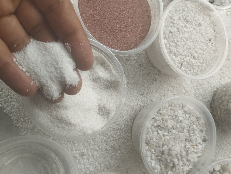 Белый песок  Ок кум  Мраморная крошка  мозайка ошка Кварц кум