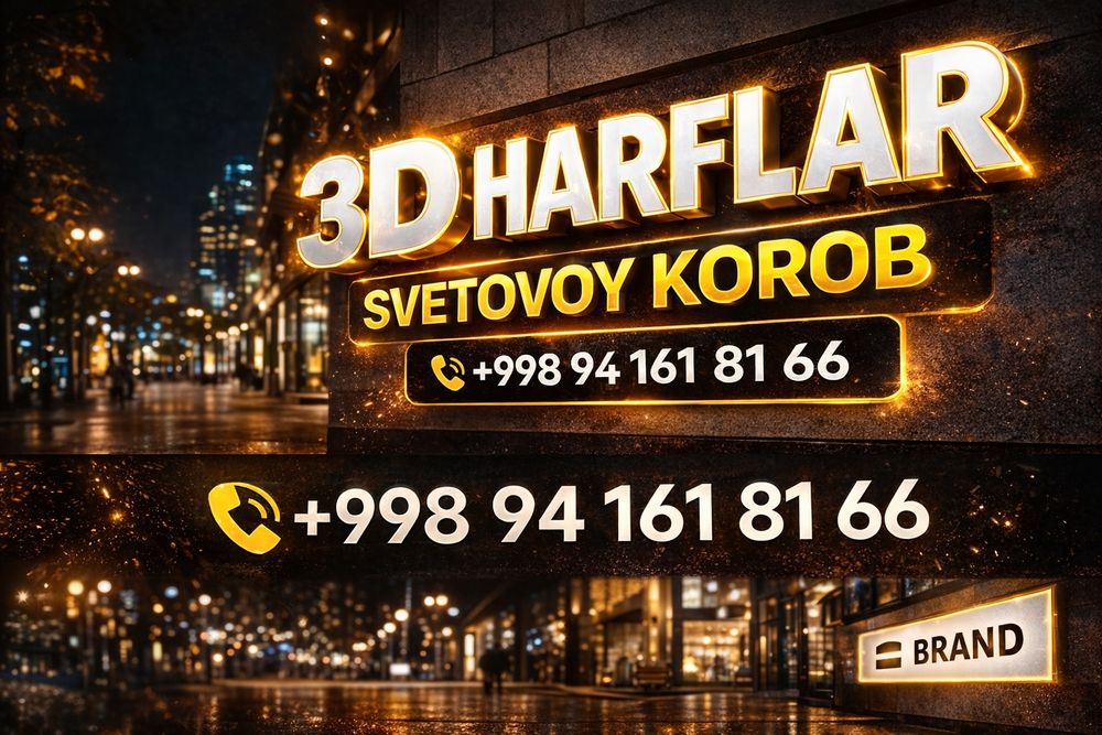 3D Harflar | Lightbox | Banner | Arakal | Reklama Xizmati