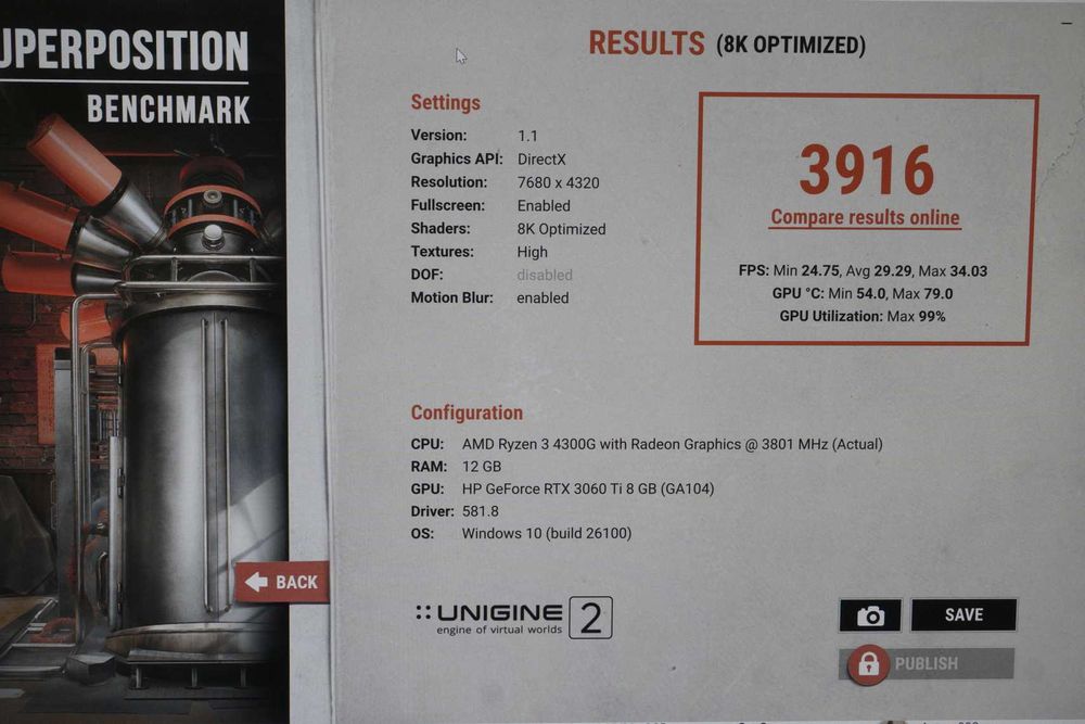 Видеокарта RTX 3060 Ti 8GB HP Nvidia GPU / вкл ДДС