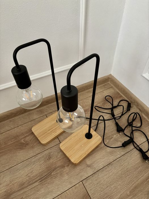 Set 2 veioze Ikea Tvarhand, becuri incluse!