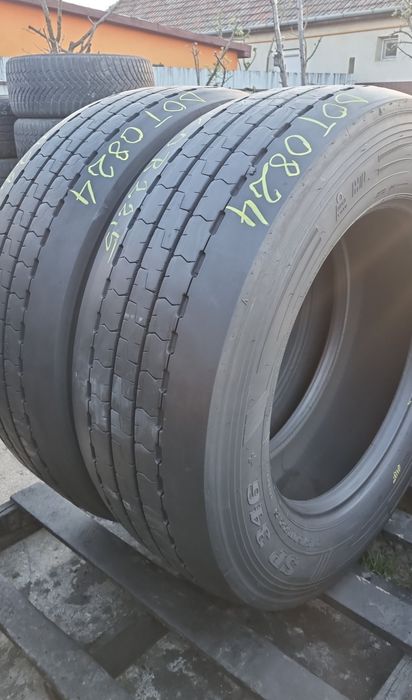 2 Anvelope Directie Dunlop 315/60 R22.5 Impecabile DOT0824.