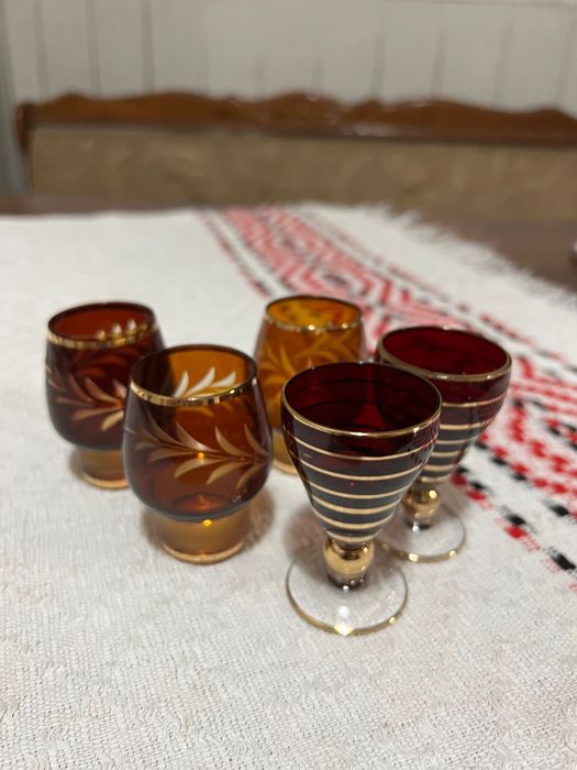 Рюмки богемское стекло