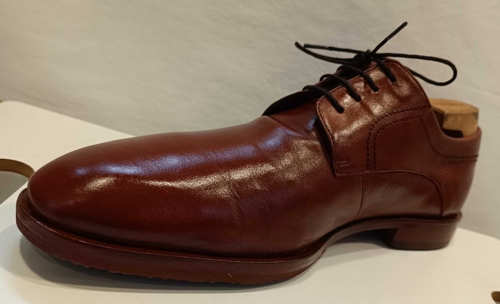 Pantofi derby 45 45.5 premium Bugatti piele naturala moale