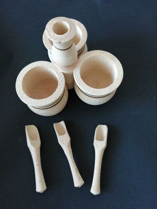 Solnita lemn suvenir Romania condimente scobitori sare piper