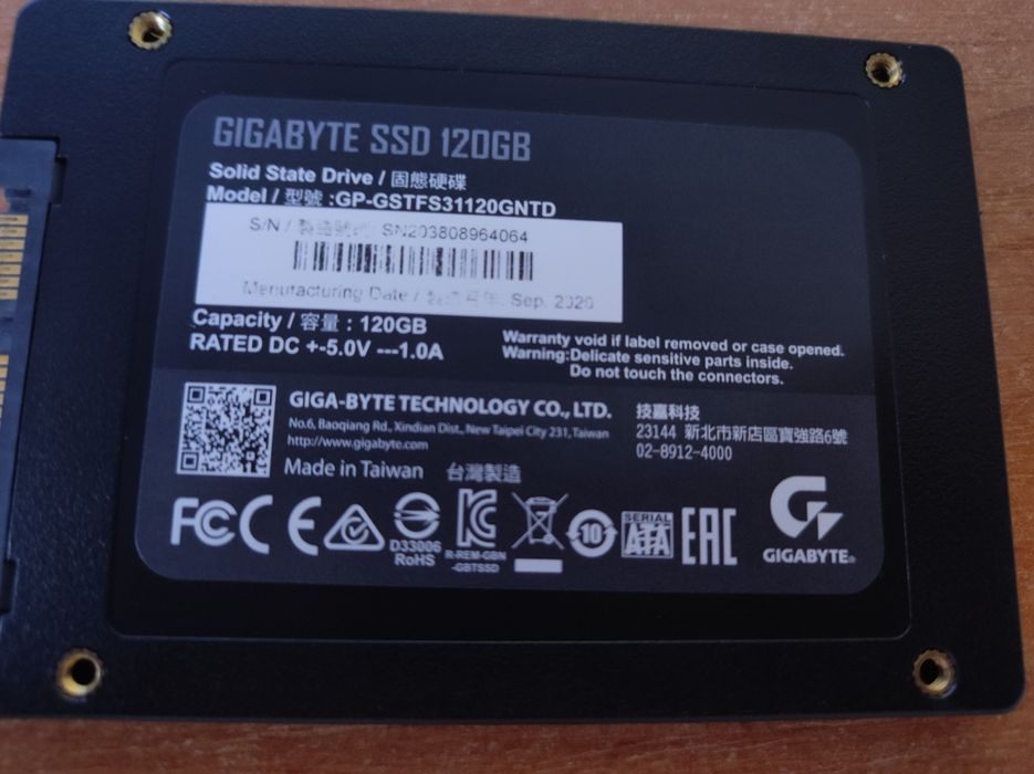 SSD Gigabyte 120gb