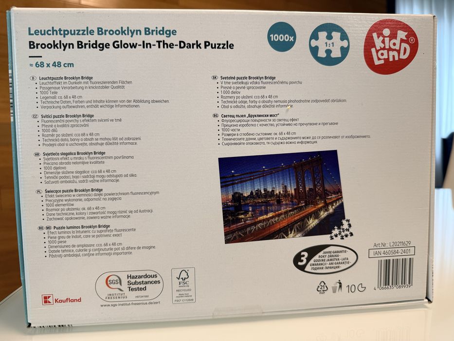 Puzzle 1000 piese Brooklyn Bridge