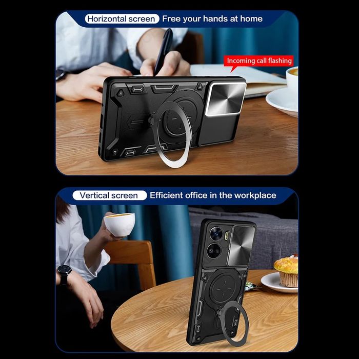 Honor 90 / 90 Lite / GIANT RING Удароустойчив кейс с пръстен