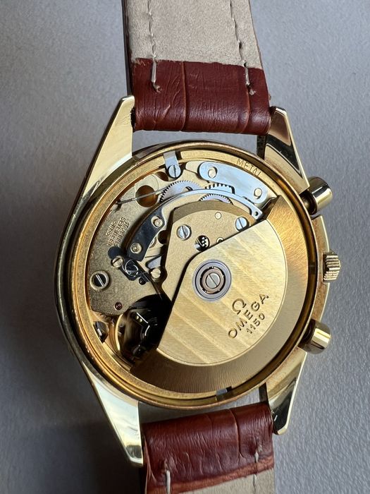 18 k aur Omega Speedmaster Moonphase,Triple Date ref. 175.0034 cal.1150