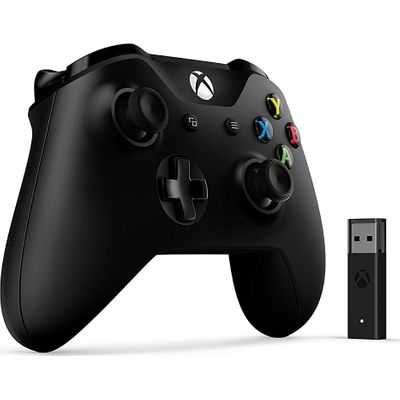 Controller Wireless MICROSOFT Xbox One + adaptor wireless PC Windows 10 nou Sigilat