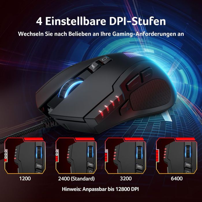 Mouse Gaming Acer OMW317 12800 DPI RGB 8 butoane programabile