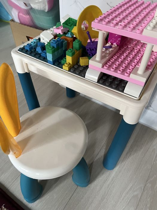Столик лего детский со стульчиком