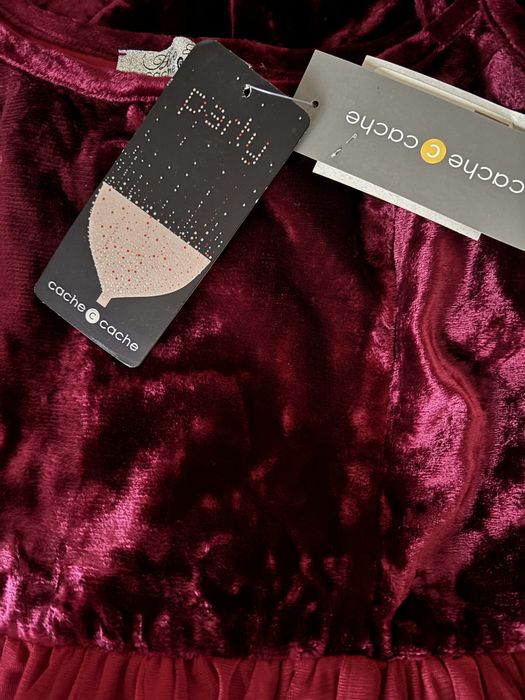 Коледна рокля бордо