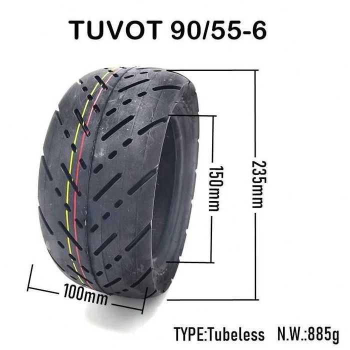 Cauciuc tubeless 10 inch 90/55-6 Dualtron Thunder G2 Max Ninebot GT1 2