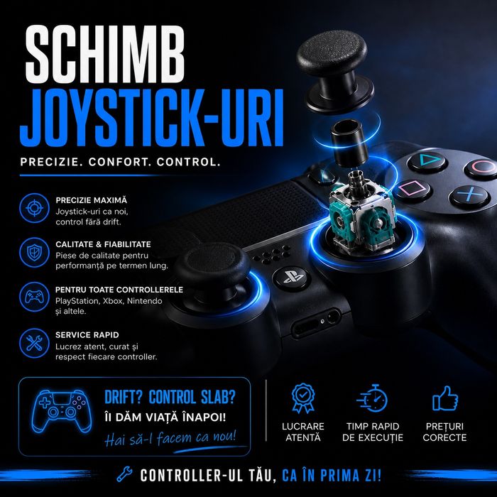 Reparații controller.  Schimb joystick-uri pentru controllere PlayStation și Xbox