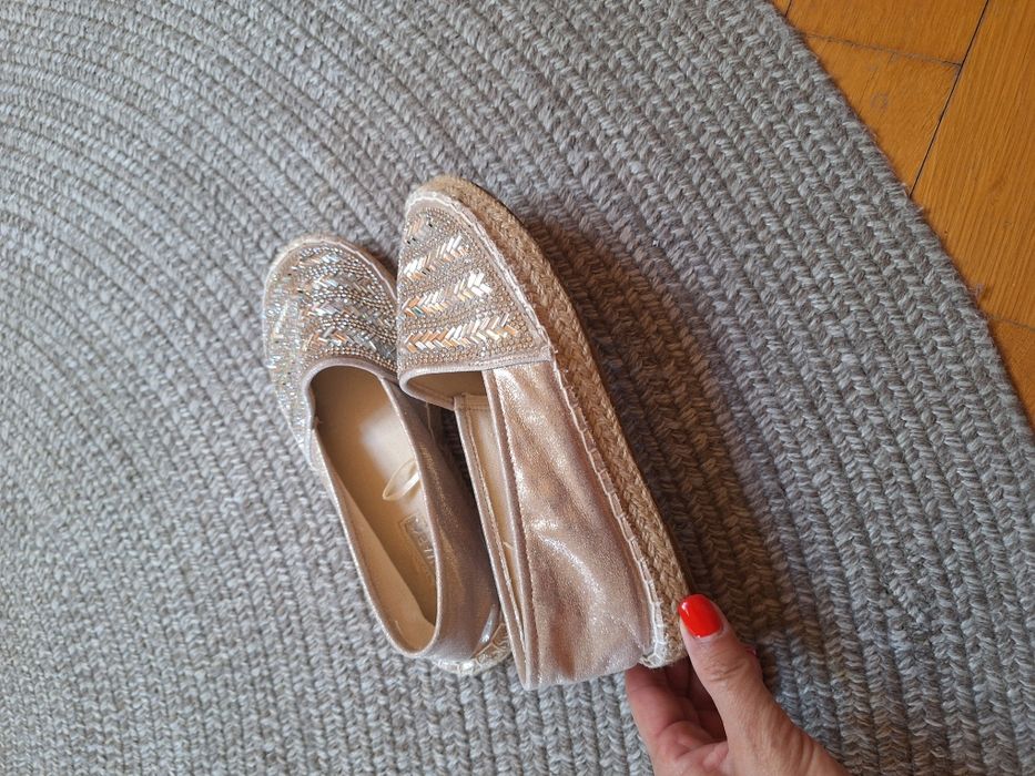 Espadrile 37 argintiu