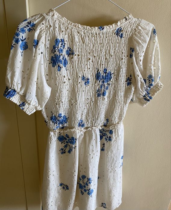 Rochita midi eleganta de vara Zara, cu model rustic floral