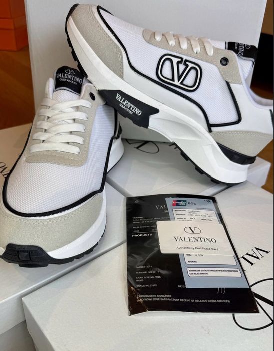 Valentino Garavani Netrunner Fabric And Suede Trainer