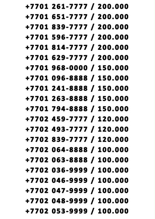 Продажа VIP номеров Актив
