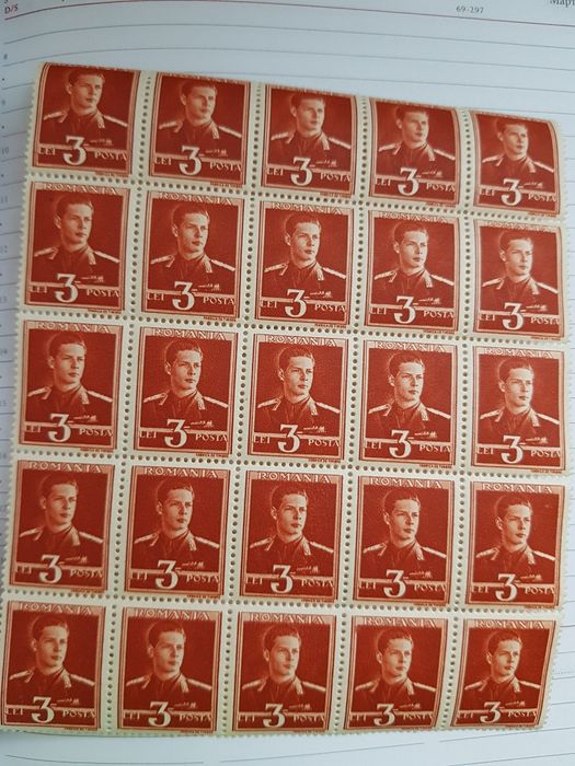 Colițe de timbre Regele Mihai nestampilate