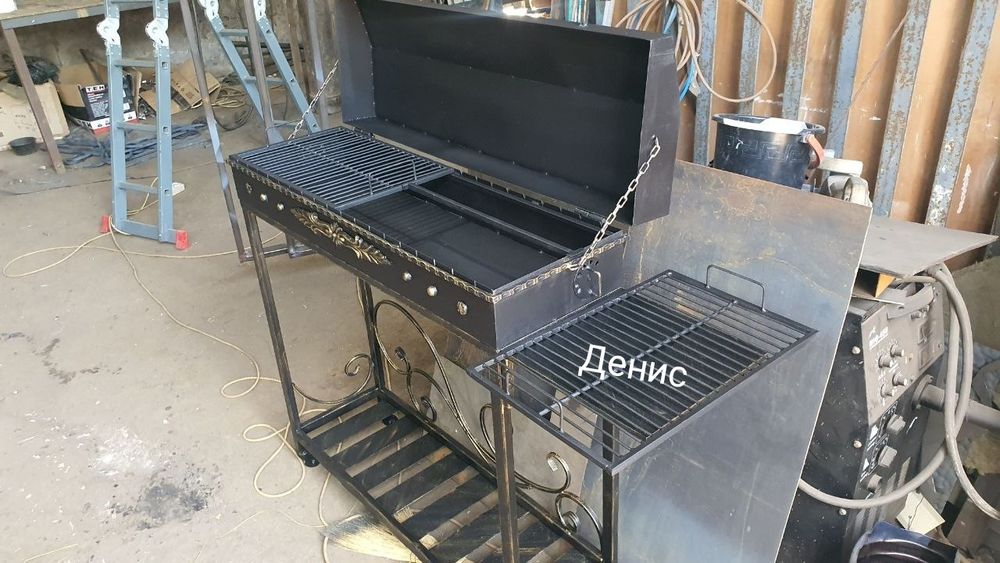 Мангал шашлычница барбекю гриль для шашлыка под казан очаг коптильня