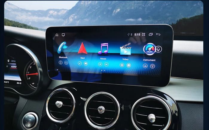Navigatie Android 14 Mercedes C W205 GLC NTG5 dedicata ecran de 12.3"
