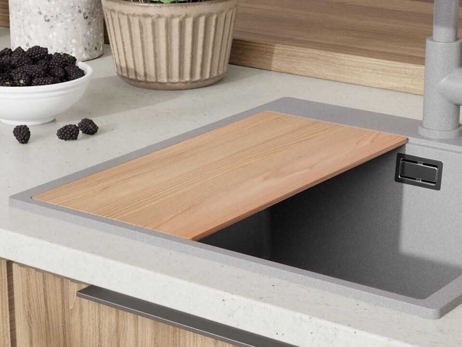 Кухненска Мивка от гранит модел Осло 50 XXL 450 x 500 mm - сива