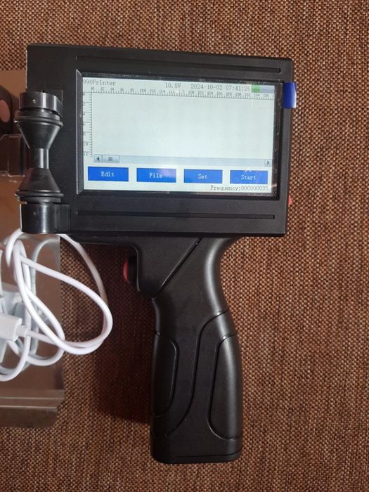 Imprimanta portabila inkjet alb tip pistol Imprimare logo, cod de bare