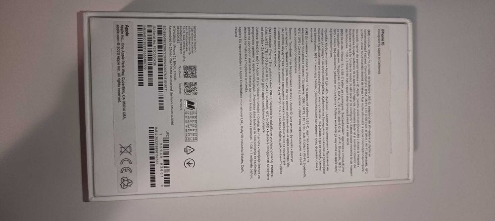 IPhone 15, 128GB, negru, neutilizat