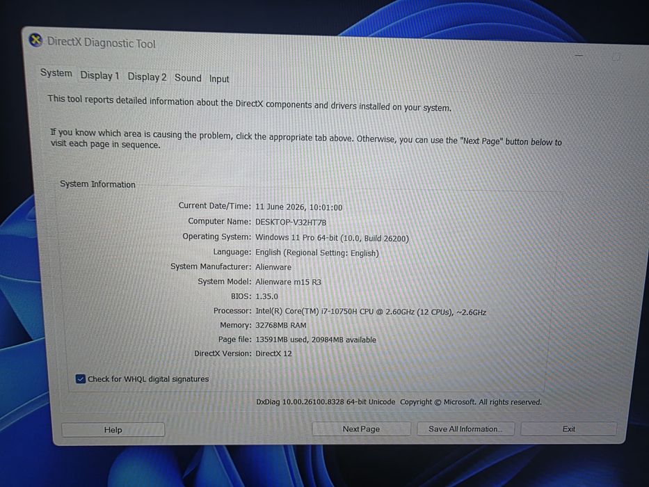 Laptop alienware i7 , 32ram, rtx2070super.