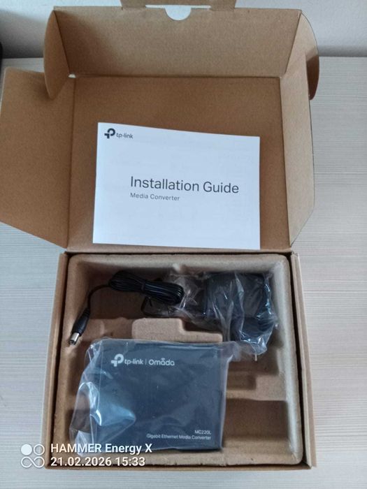 Media Converter fibră optică TP-Link Omada MC220L