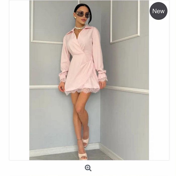 Дамска розова рокля